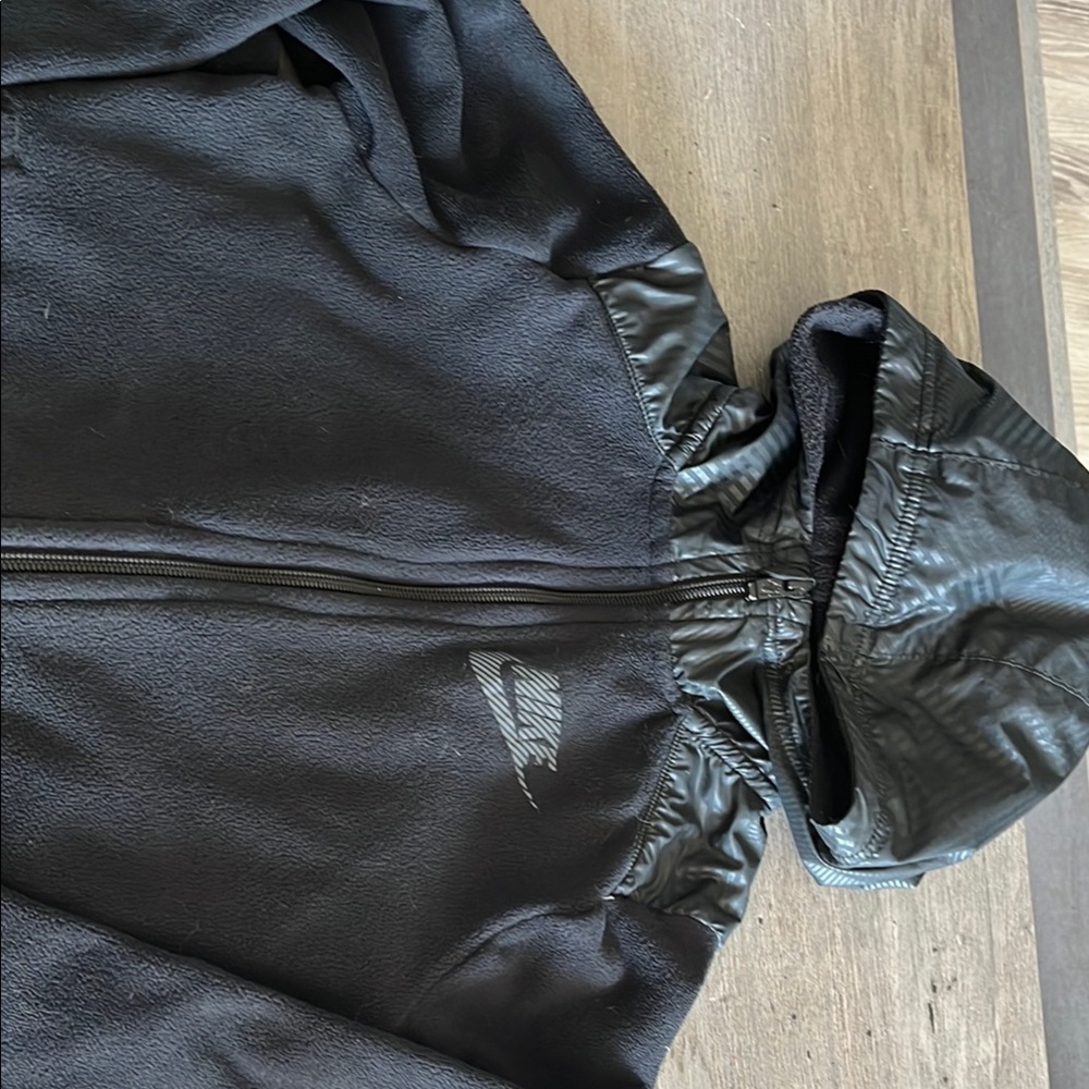 Black Hooded Nike fleece Jacket